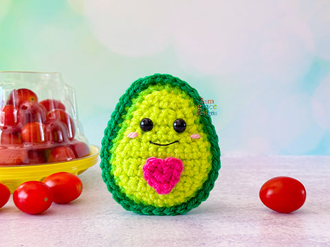 Tiny Avocado Kawaii Cuddler® Crochet Pattern