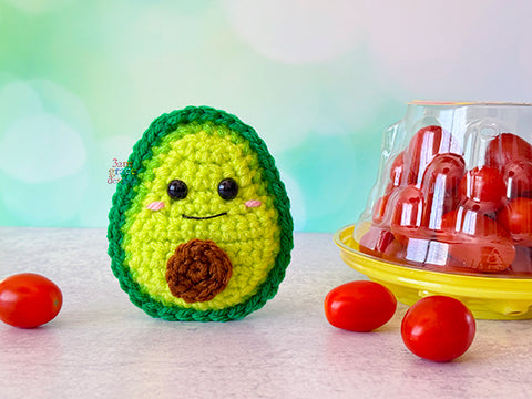 Tiny Avocado Kawaii Cuddler® Crochet Pattern