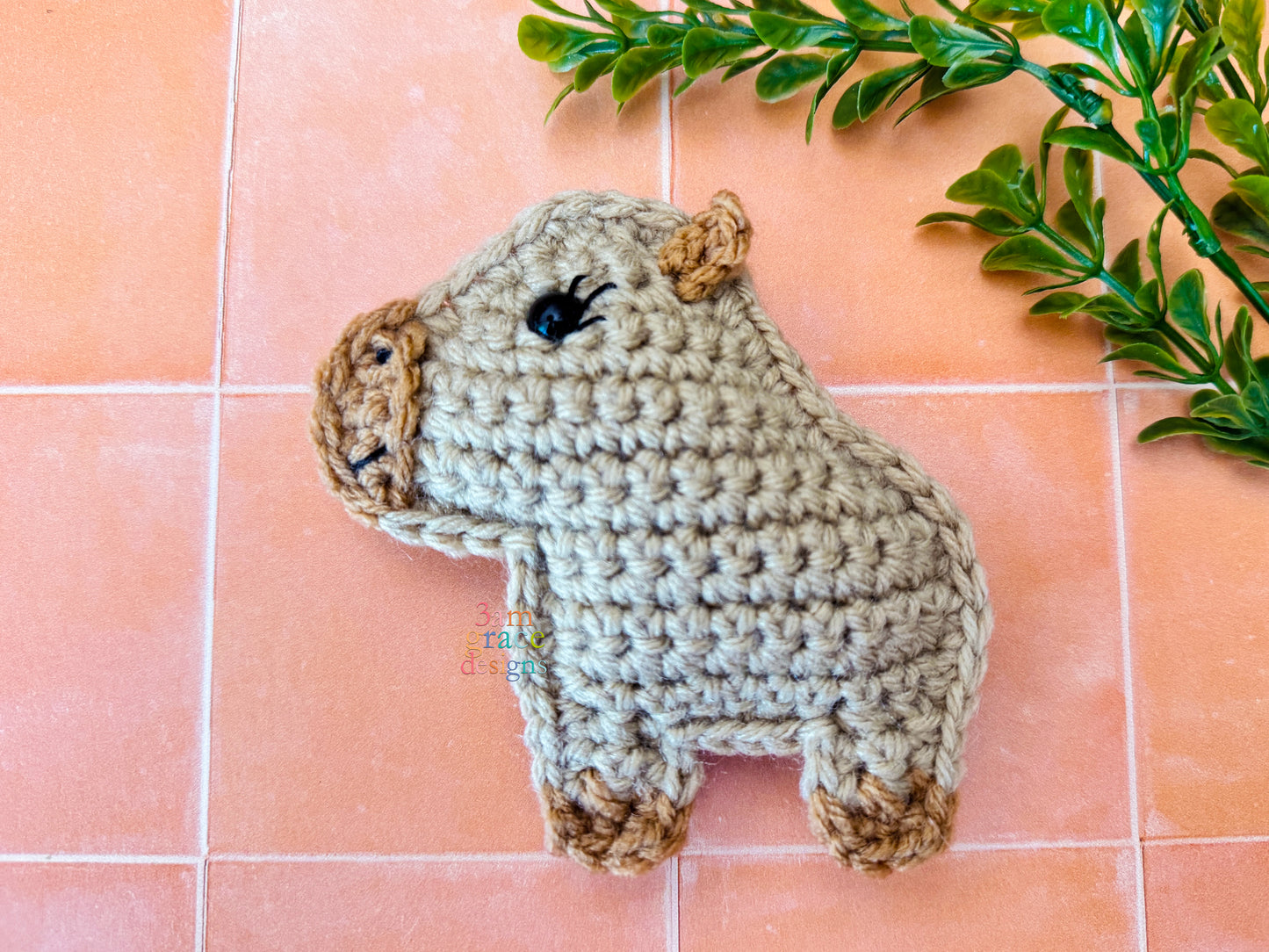 Tiny Capybara Kawaii Cuddler® Crochet Pattern