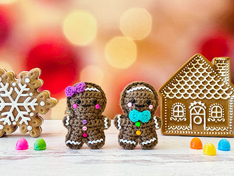 Tiny Gingerbread Kawaii Cuddler® Crochet Pattern