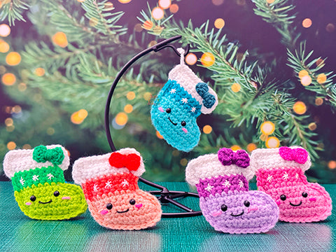 Tiny Christmas Stocking Kawaii Cuddler® Crochet Pattern