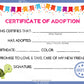 Turtle Kawaii Cuddler® Adoption Certificate