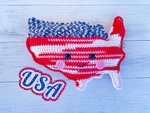 USA United States Kawaii Cuddler® Crochet Pattern