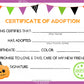 Pumpkin Kawaii Cuddler® Adoption Certificate