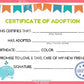 Whale Kawaii Cuddler® Adoption Certificate