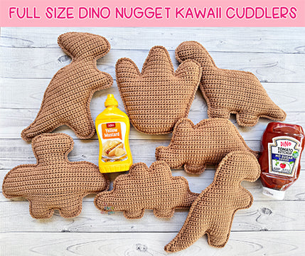 Dino Nugget Kawaii Cuddler® Crochet Pattern BUNDLE