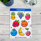 Kawaii Fruit Vinyl Sticker Sheet