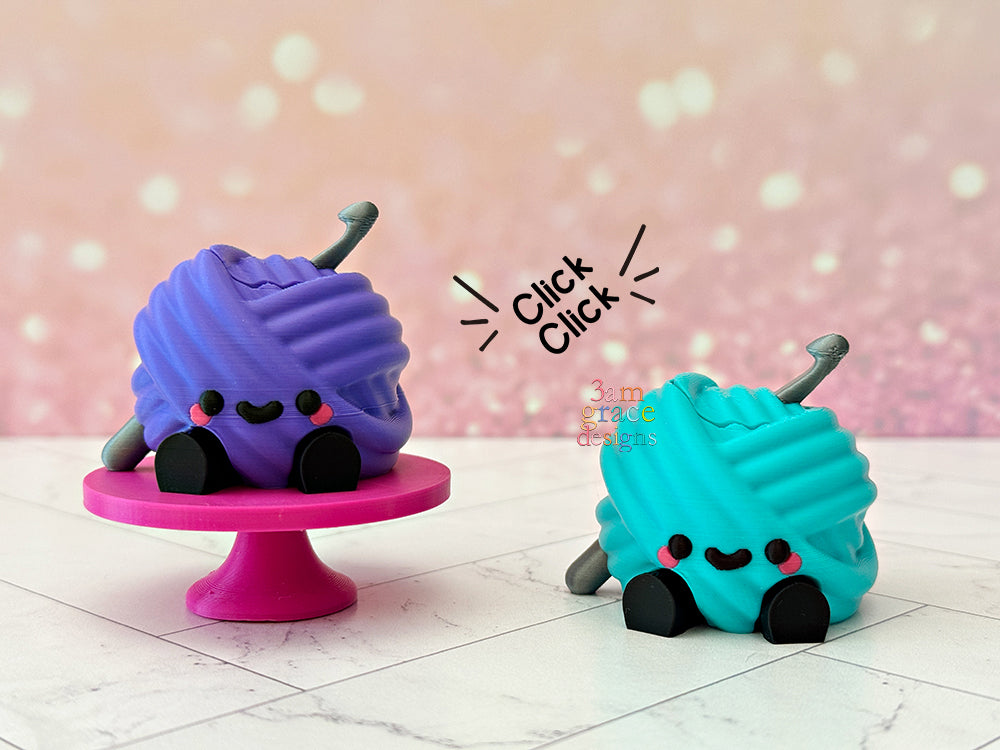 Kawaii Crochet Yarn Ball Clicker Fidget