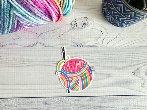 Dreamer Yarn Ball Vinyl Sticker