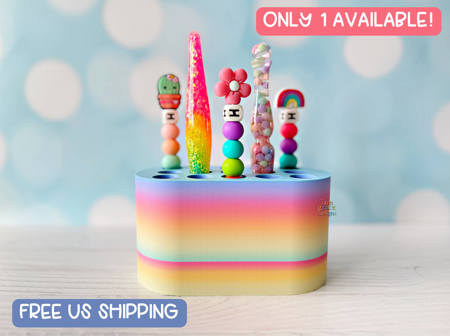 Unique Stripes Crochet Hook Rack Stand Holder *FREE US Shipping!*