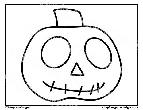 Mini Pumpkin Kawaii Cuddler® Coloring Page