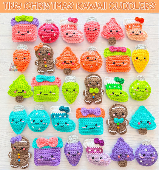 Tiny Christmas Kawaii Cuddler® Crochet Pattern BUNDLE