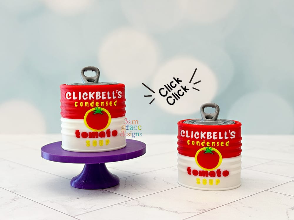 Tomato Soup Can Fidget Clicker