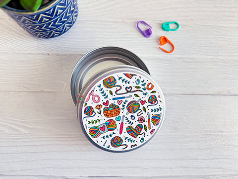 Yarn Crochet Notions Tin