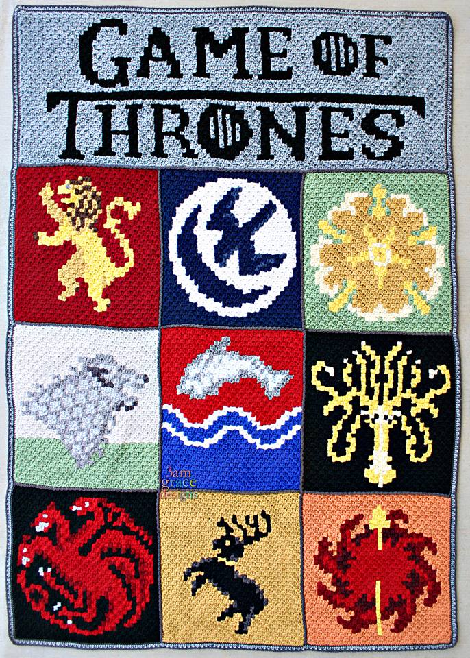 Game of Thrones C2C Crochet Graphgan Blanket