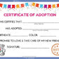 Puppy Dog Kawaii Cuddler® Adoption Certificate
