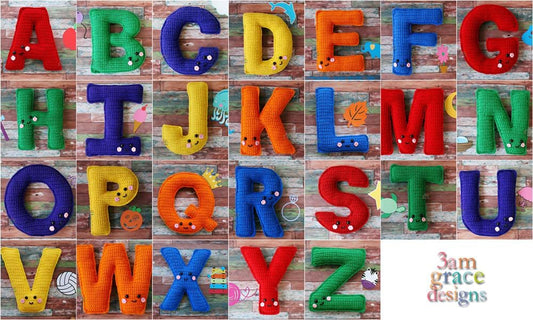 Alphabet Letter Upper Case Kawaii Cuddler® Crochet Pattern Bundle