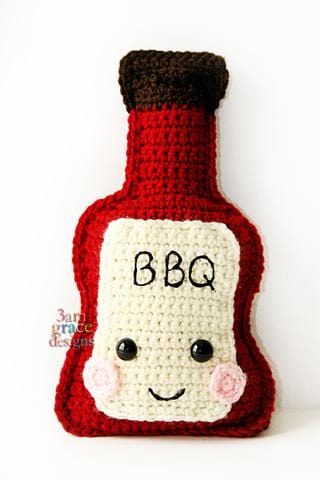 BBQ Sauce Kawaii Cuddler® Crochet Pattern