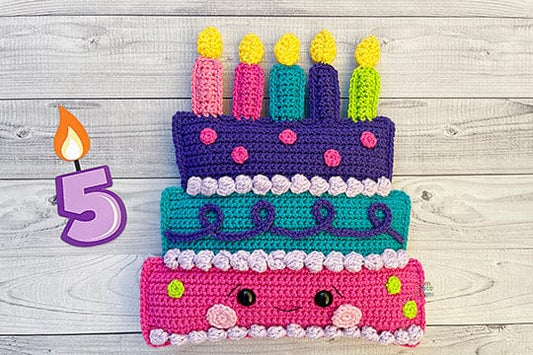 Birthday Cake Kawaii Cuddler® Crochet Pattern