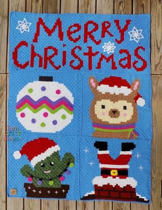 Christmas C2C Crochet Graphgan Blanket