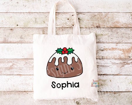 Christmas Pudding Kawaii Cuddler Tote Bag