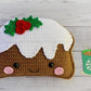 Christmas Pudding Kawaii Cuddler® Crochet Pattern