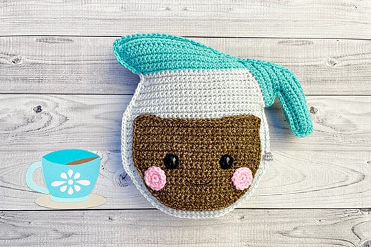 Coffee Pot Kawaii Cuddler® Crochet Pattern