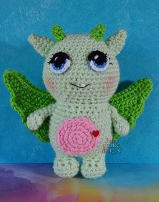 Dylan the Valentine Dragon Amigurumi Crochet Pattern