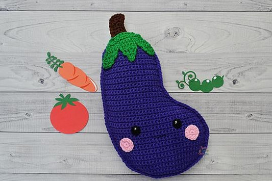 Eggplant Kawaii Cuddler® Crochet Pattern