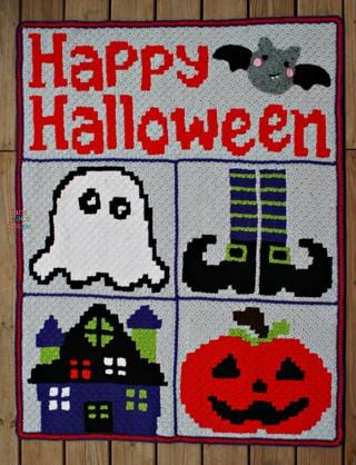 Halloween C2C Crochet Graphgan Blanket