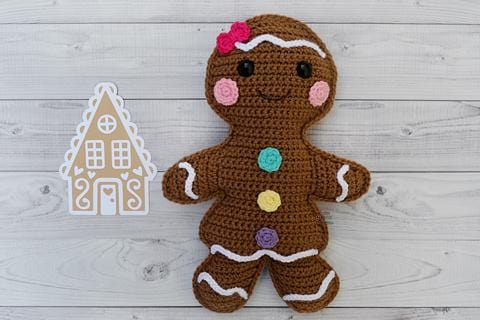 Gingerbread Girl Kawaii Cuddler® Crochet Pattern