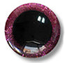 20mm Hot Pink Glitter safety eyes - 5 PAIR