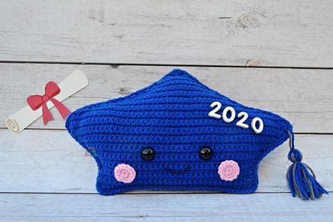Graduation Cap Kawaii Cuddler® Crochet Pattern
