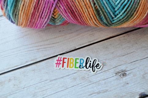 Hashtag Fiber Life Vinyl Sticker