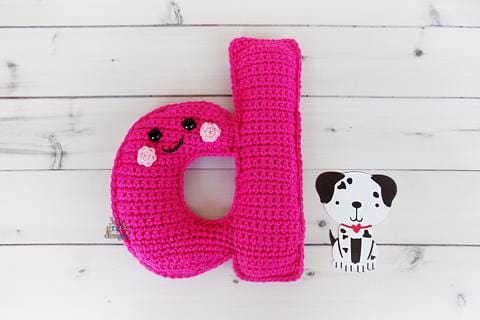 Alphabet Letter d Lower Case Kawaii Cuddler® Crochet Pattern