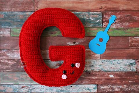 Alphabet Letter G Upper Case Kawaii Cuddler® Crochet Pattern