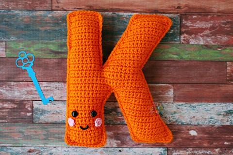 Alphabet Letter K Upper Case Kawaii Cuddler® Crochet Pattern