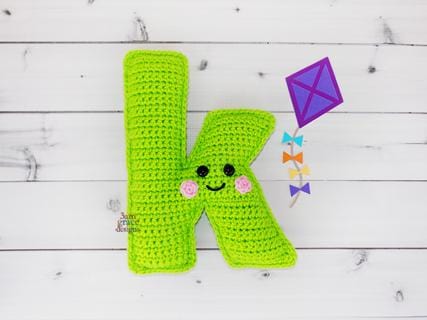 Alphabet Letter k Lower Case Kawaii Cuddler® Crochet Pattern