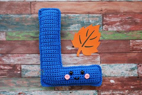 Alphabet Letter L Upper Case Kawaii Cuddler® Crochet Pattern