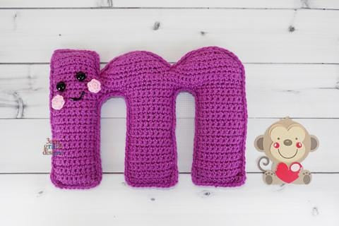 Alphabet Letter m Lower Case Kawaii Cuddler® Crochet Pattern