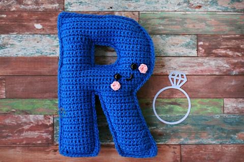 Alphabet Letter R Upper Case Kawaii Cuddler® Crochet Pattern
