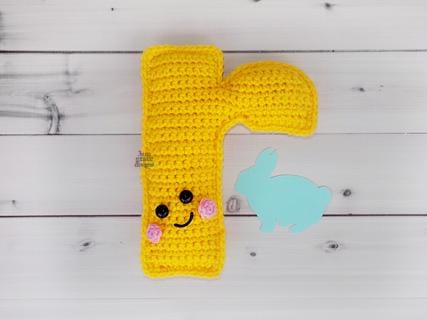 Alphabet Letter r Lower Case Kawaii Cuddler® Crochet Pattern