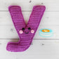 Alphabet Letter y Lower Case Kawaii Cuddler® Crochet Pattern