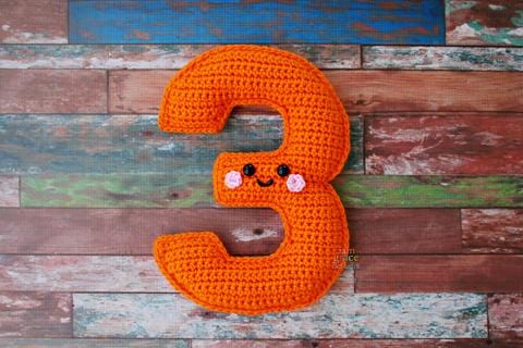 Number 3 Three Kawaii Cuddler® Crochet Pattern