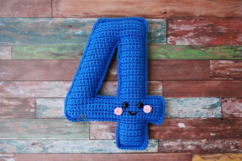 Number 4 Four Kawaii Cuddler® Crochet Pattern