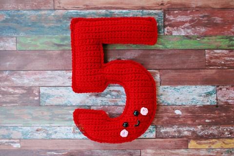 Number 5 Five Kawaii Cuddler® Crochet Pattern