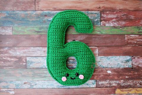 Number 6 Six Kawaii Cuddler® Crochet Pattern