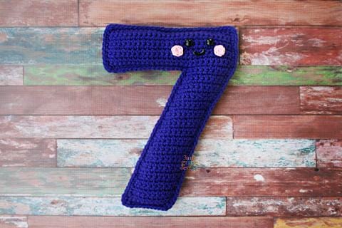 Number 7 Seven Kawaii Cuddler® Crochet Pattern