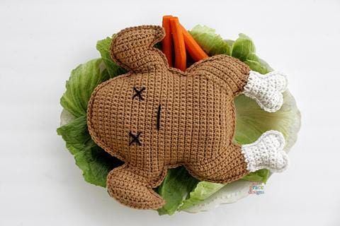 Roast Turkey Kawaii Cuddler® Crochet Pattern