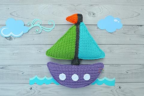 Sailboat Kawaii Cuddler® Crochet Pattern